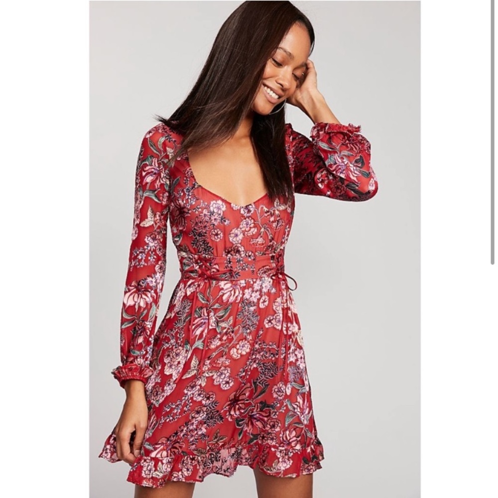 For Love & Lemons Nicole burnout mini dress